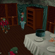 A screenshot from 1992 PC horror game Alone in the Dark.